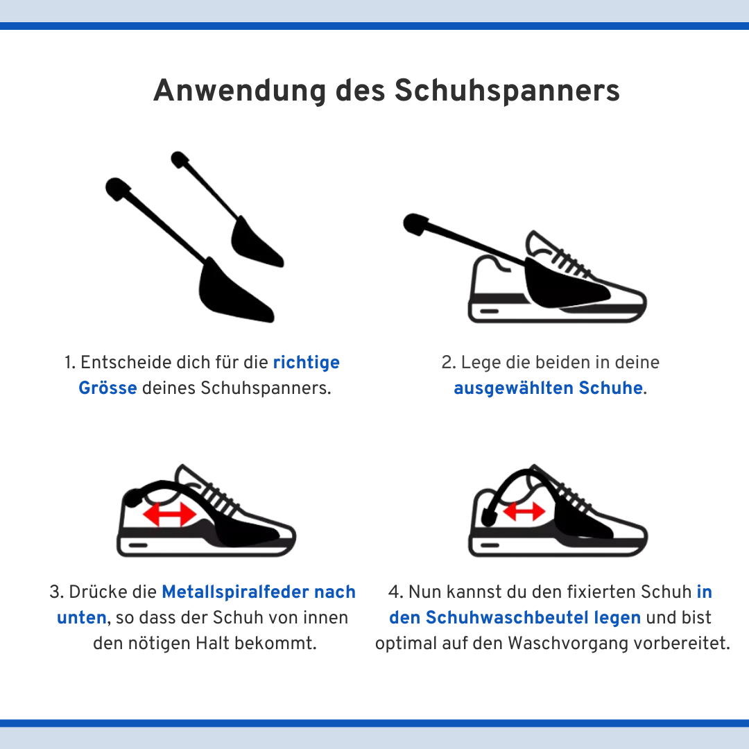 Maschinentauglicher Schuhspanner