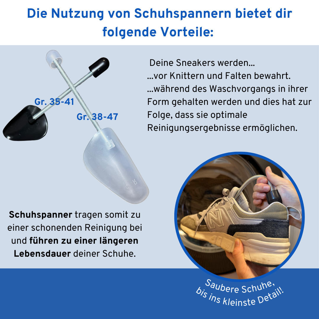Maschinentauglicher Schuhspanner